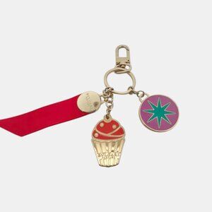 BVLGARI Limited Edition Cupcake Charm Keychain – Pink/Red – Rare